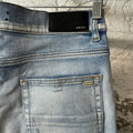 Amiri Bone Patch Light Blue Denim Jeans Sz 33