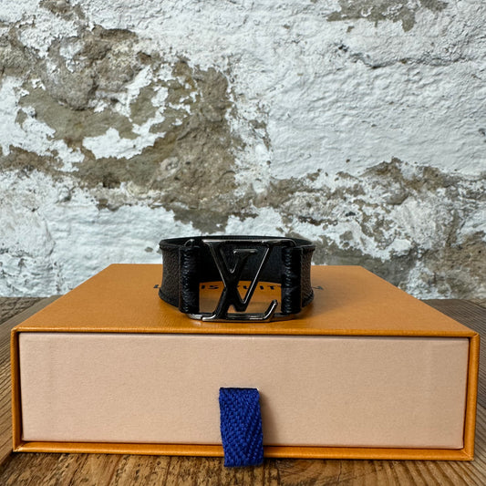 Louis Vuitton Graphite Hockenheim Bracelet Sz 21 W/ Box