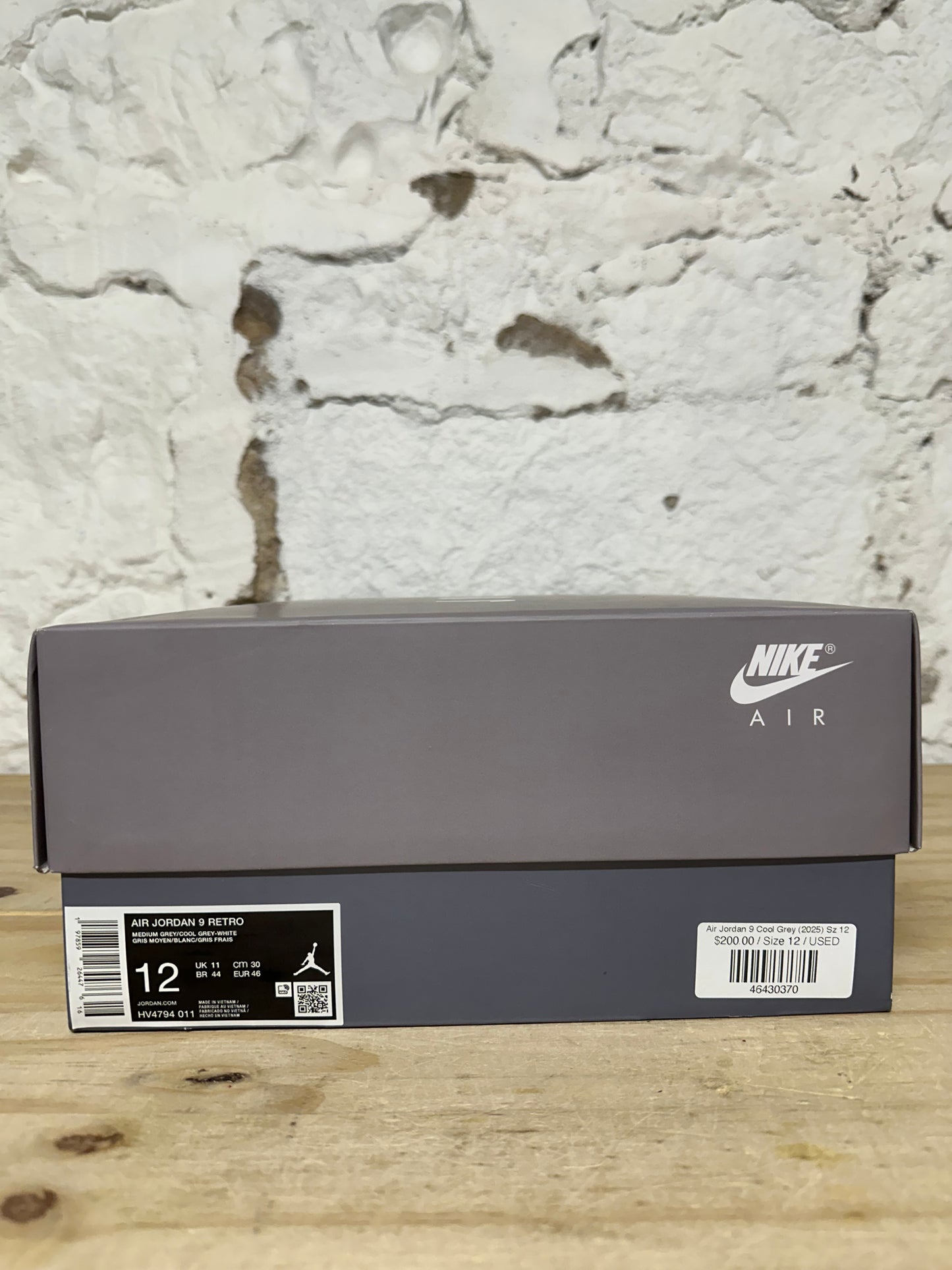 Air Jordan 9 Cool Grey (2025) Sz 12