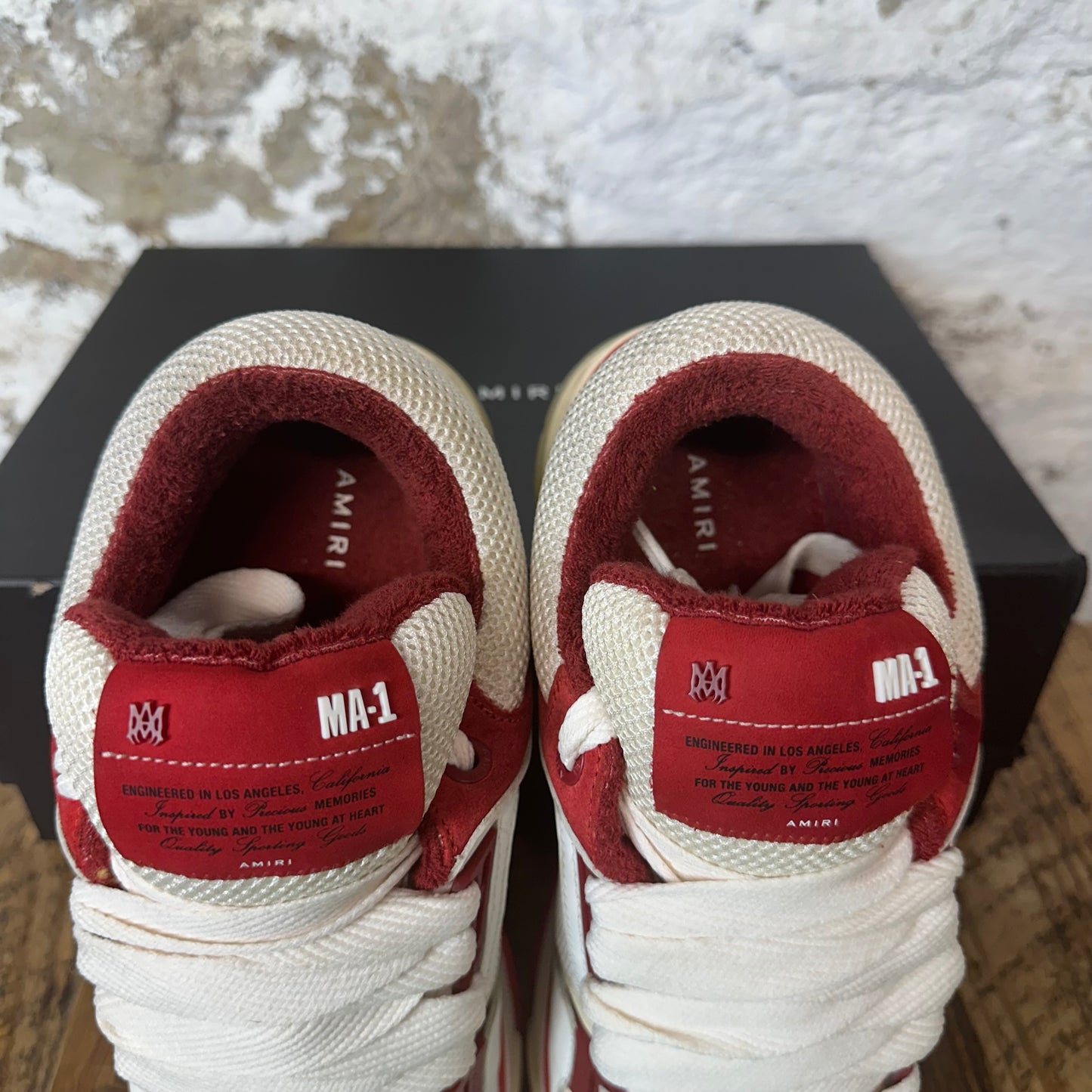 Amiri MA-1 Red White Cream Sneaker Sz 11 (44)
