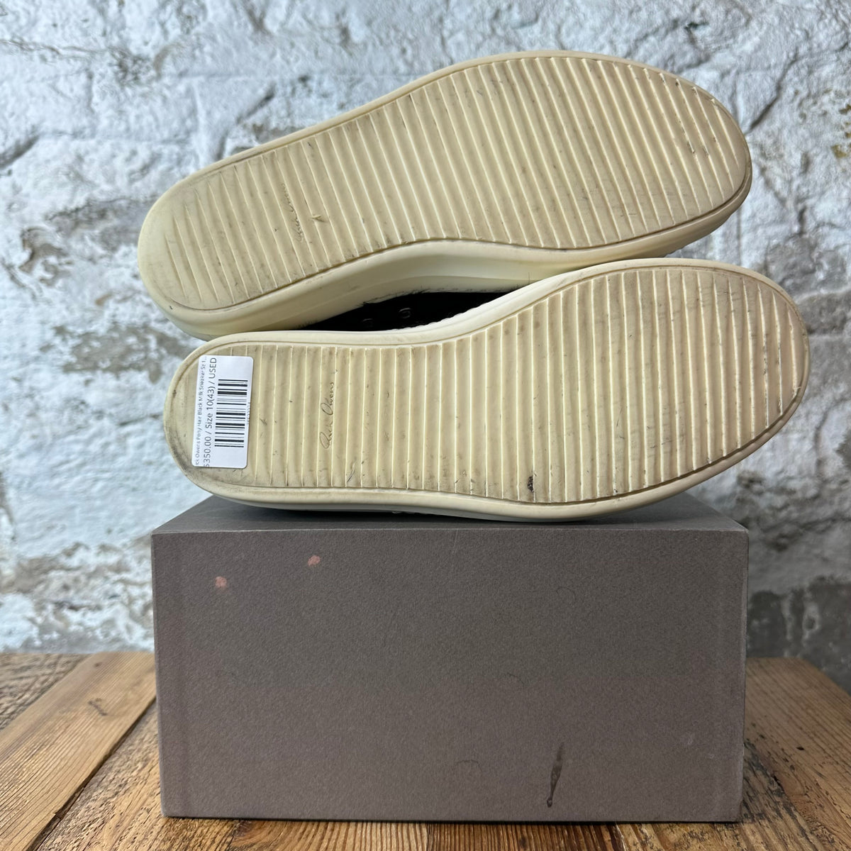 Rick Owens Pony Hair Black Milk Sneaker Sz 10 (43)