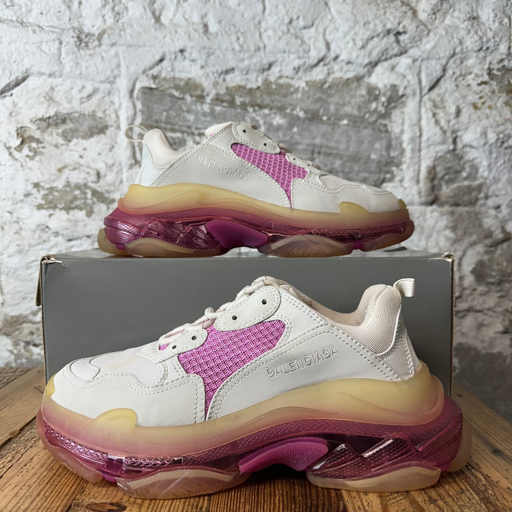 Balenciaga Triple S White Pink Sneaker Sz 8 (41)