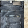 Amiri MX1 Gray Paisley Black Denim Jeans Sz 36