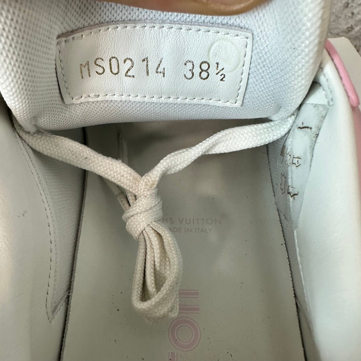 Louis Vuitton Groovy Platform White Pink Monogram Sneaker Sz 6 (38.5)