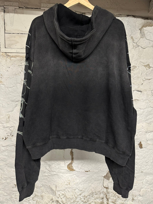 Vale Spider Black Zip Up Hoodie Sz XXL