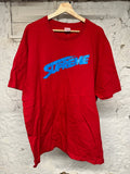 Supreme Blue Flash Logo T-shirt Red Sz XL