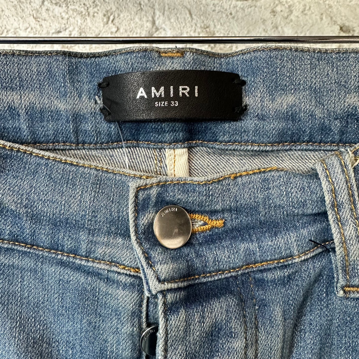 Amiri MX1 Blue Tie Dye Blue Denim Jeans Sz 33