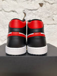Air Jordan 1 Mid White Black Red Sz 11.5 DS