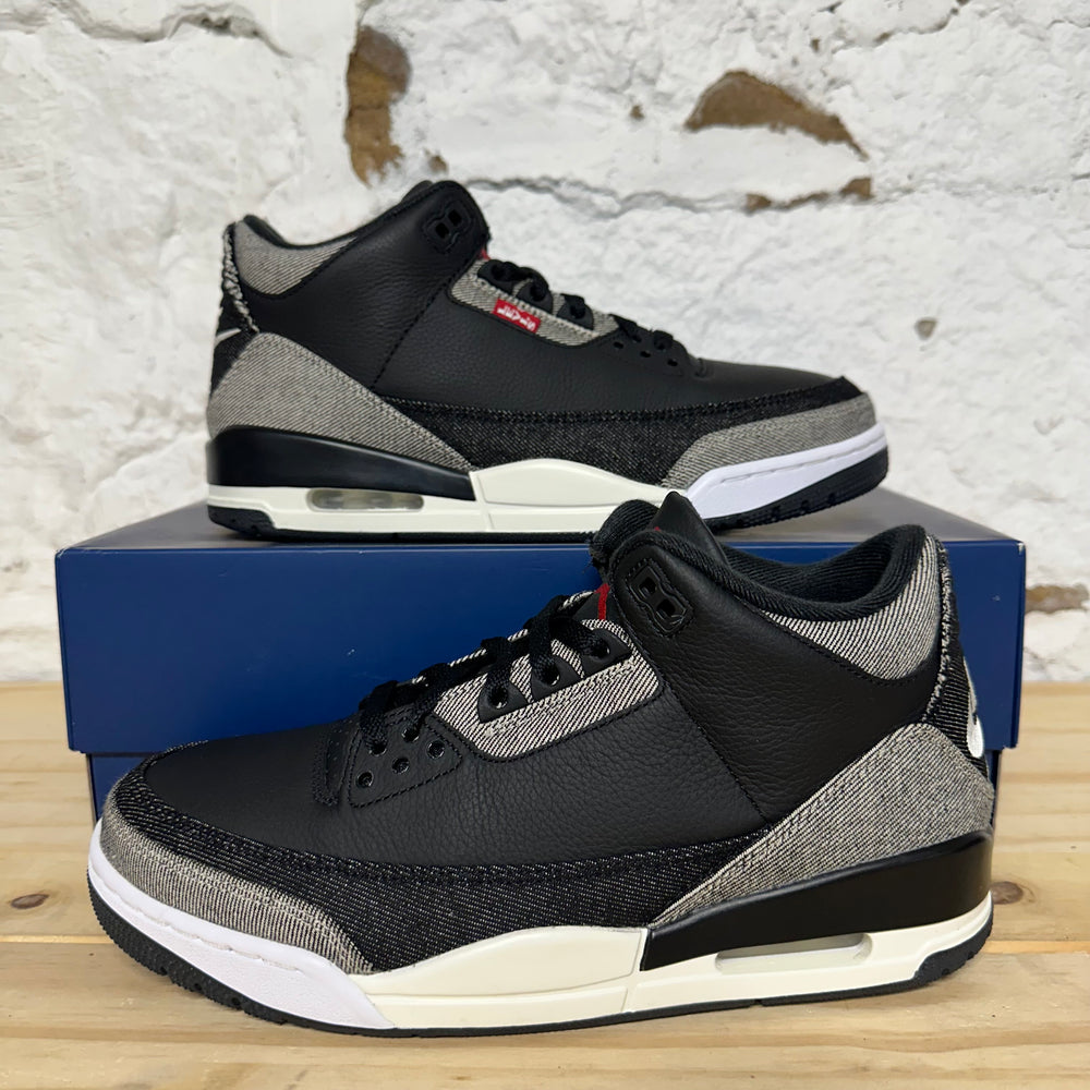 Air Jordan 3 Levi's Black Sz 9