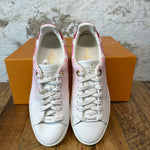 Louis Vuitton Pink White Monogram White Low Sz 7 (38LV)