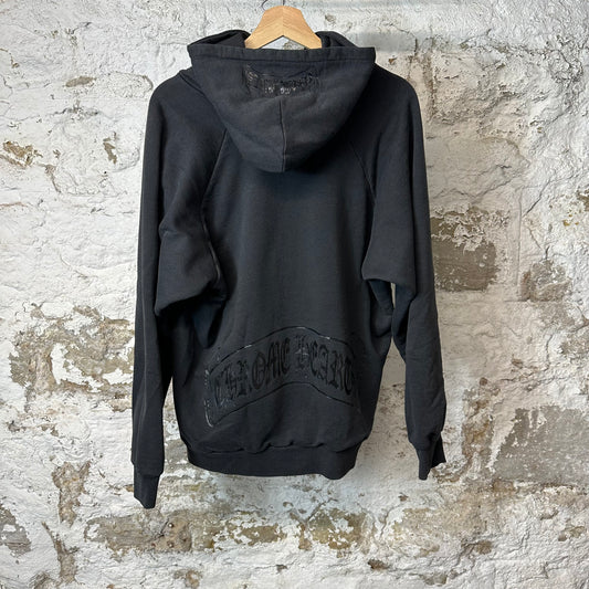 Chrome Hearts Vintage Scroll Thermal Hoodie Black Sz L