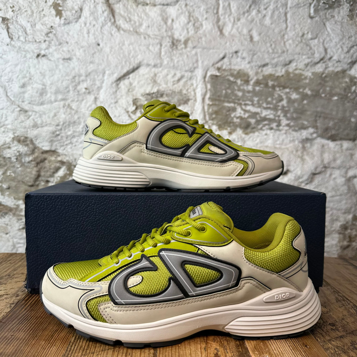 Dior B30 Lime Green Grey White Sneaker Sz 10 (43)