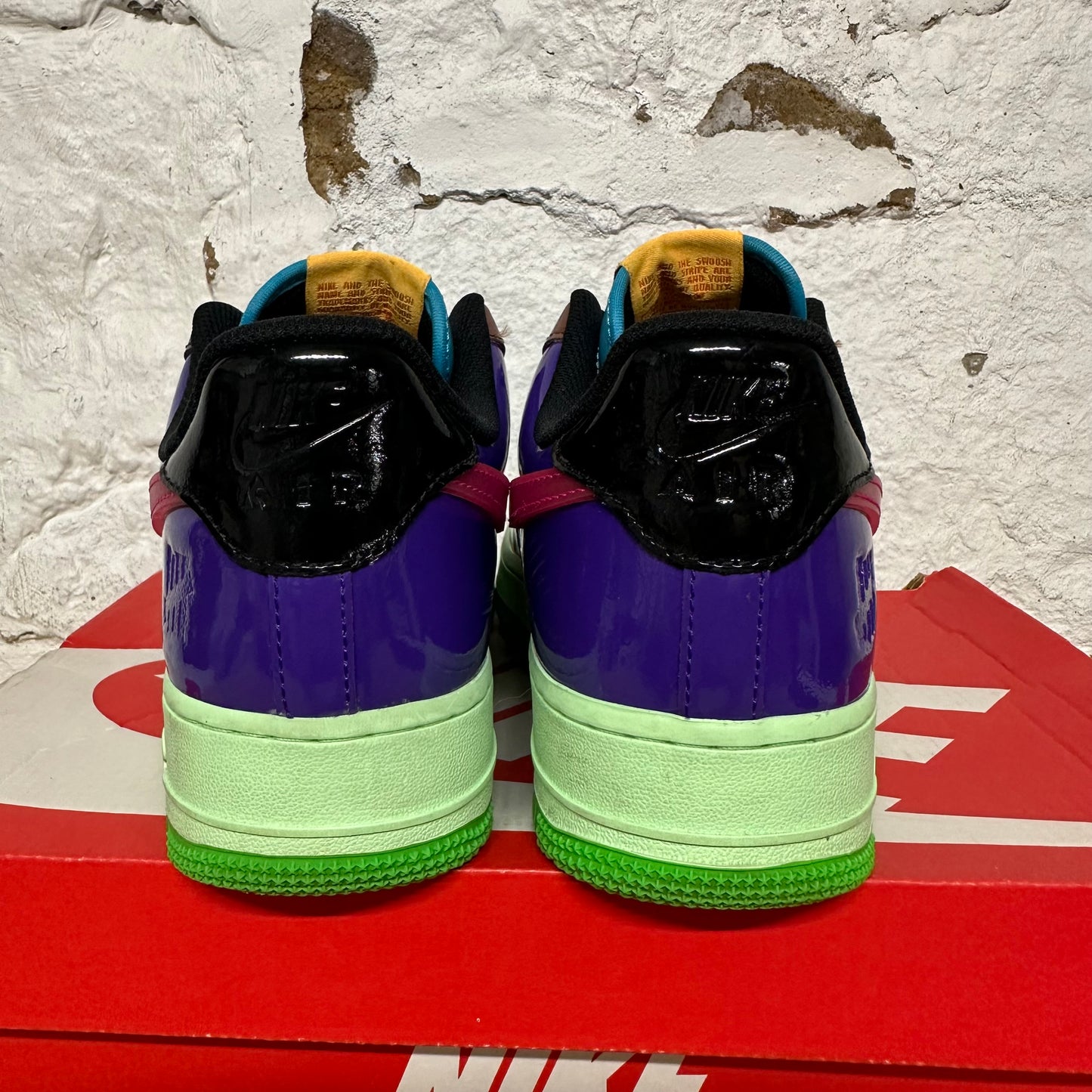 Nike Air Force 1 Low Undefeated Multi-Patent Pink Prime Sz 10