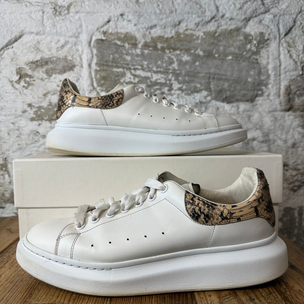 Alexander Mcqueen Snakeskin Tab White Sneaker Sz 10 (43)
