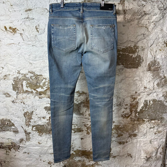 Amiri MX1 Pink Tie Dye Thrasher Blue Denim Jeans Sz 32