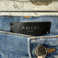 Amiri Distressed Side Spell Blue Denim Jeans Sz 30