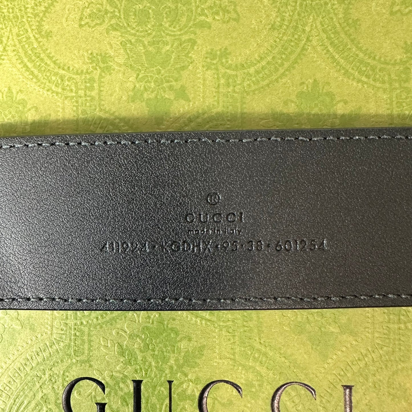 Gucci Black GG Monogram Belt Sz (95/38) W/ Box