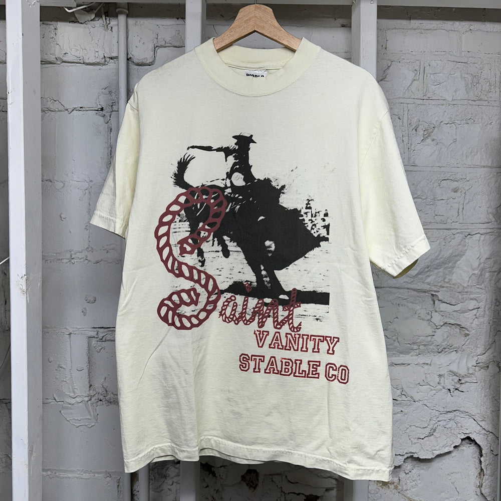 Saint Vanity Stable Cream T-Shirt Sz M