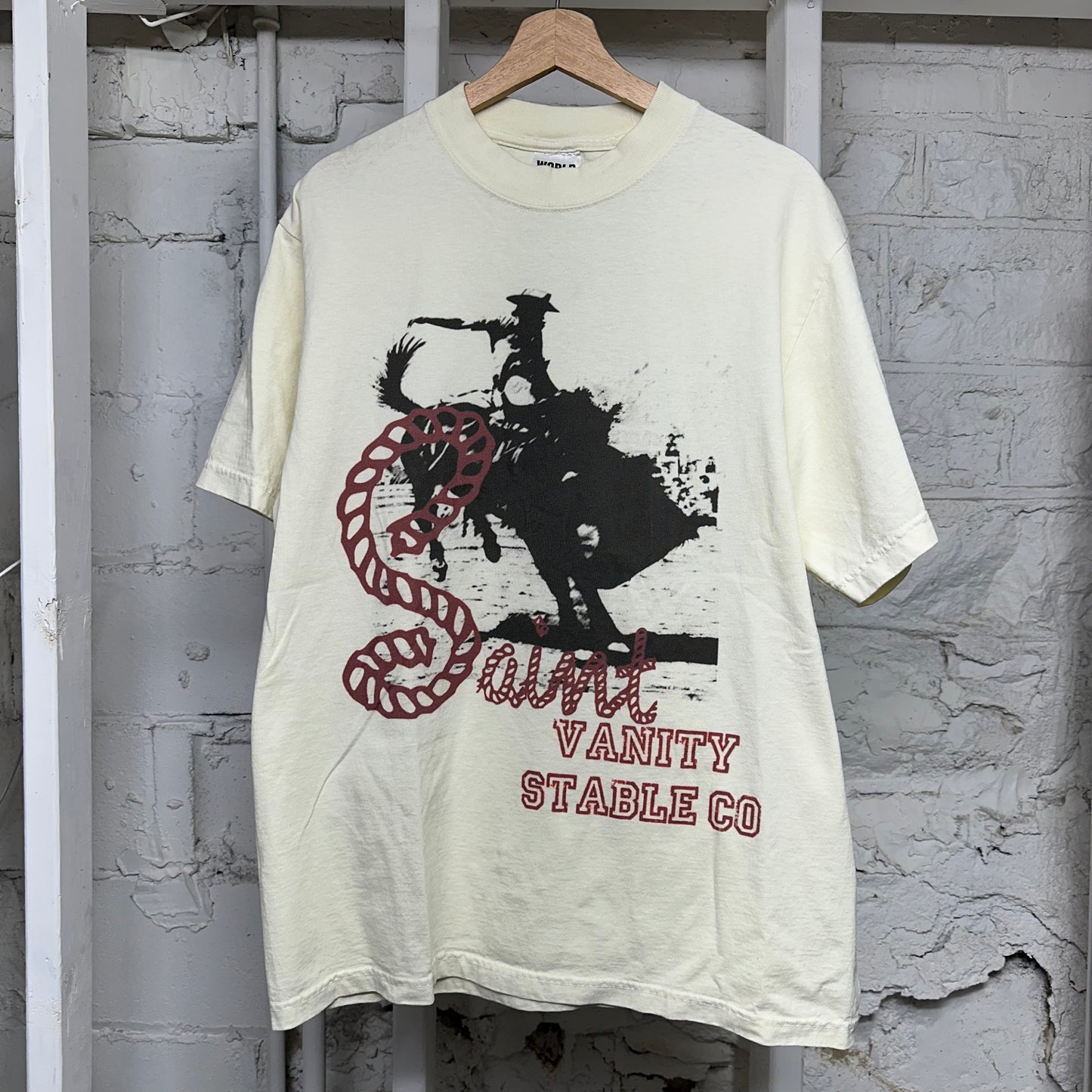 Saint Vanity Stable Cream T-Shirt Sz M