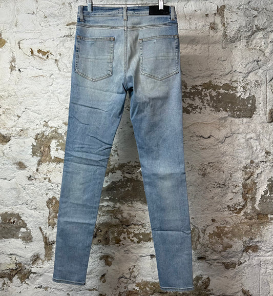 Amiri MX1 Olympic Patch Blue Denim Jeans Sz 30