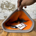 Louis Vuitton Orange Spellout Grey Wool Beanie