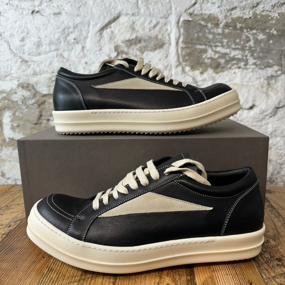 Rick Owens Vintage Black Leather Milk Sneaker Sz 10 (43) dS