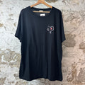Saint Laurent Snake Rose Heart Black T-Shirt Sz L