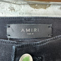 Amiri MX1 Black White Woven Black Denim Jeans Sz 31