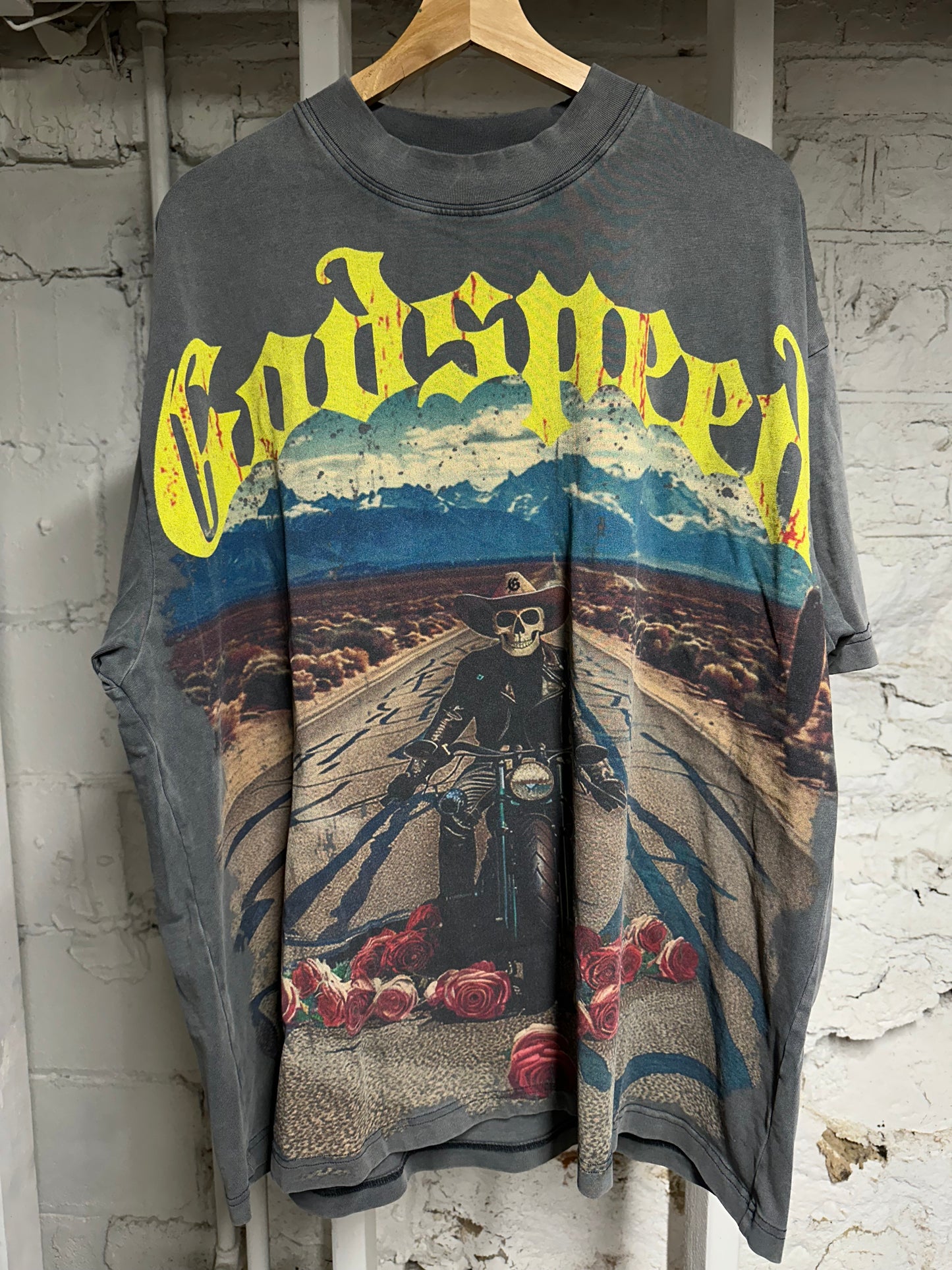Godspeed Motorcycle Grey T-Shirt Sz XL