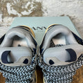 Lanvin Curb Blue Black Lace Gray Sneaker Sz 8 (41)
