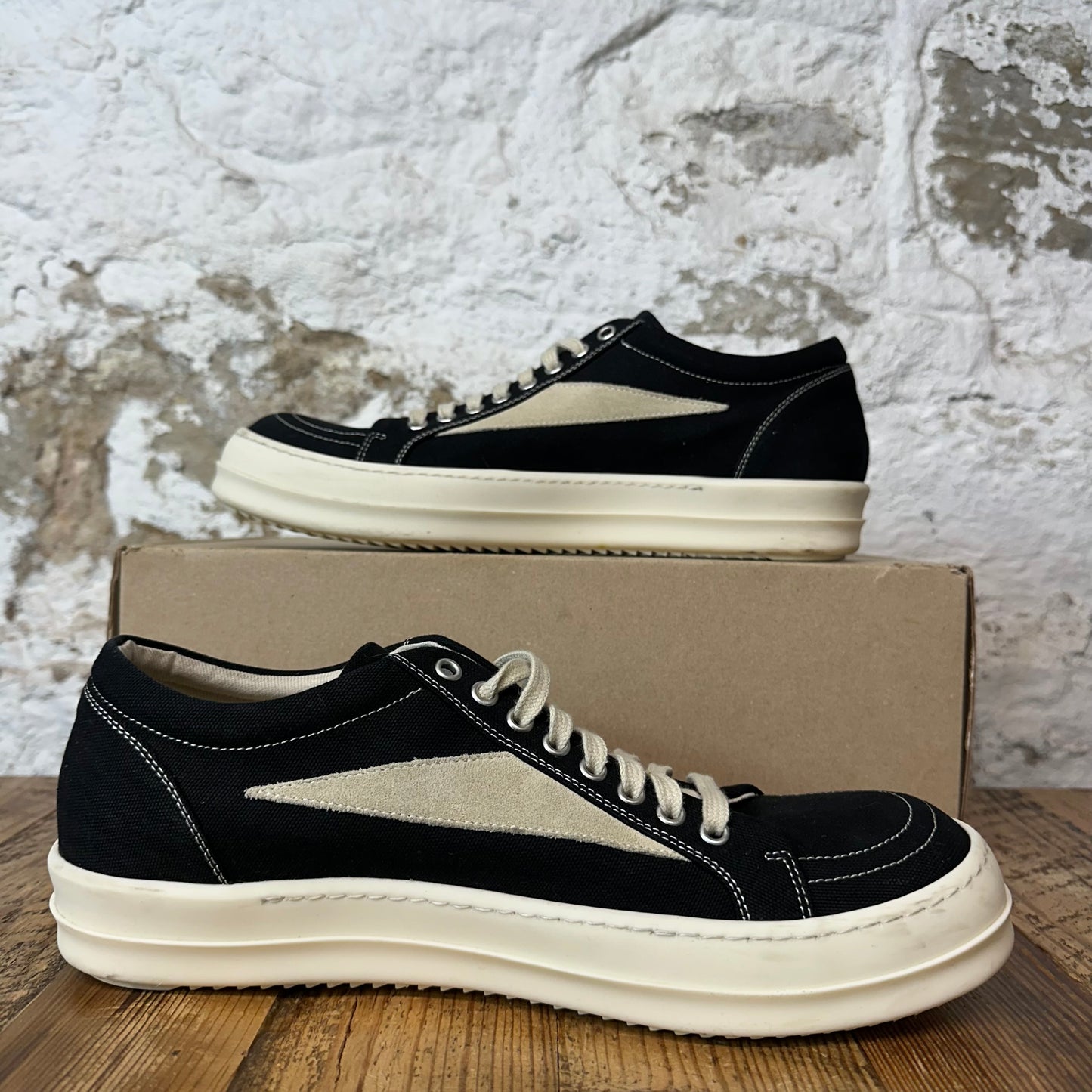 Rick Owens DRKSHDW Vintage Black MIlk Sneaker Sz 11 (44)