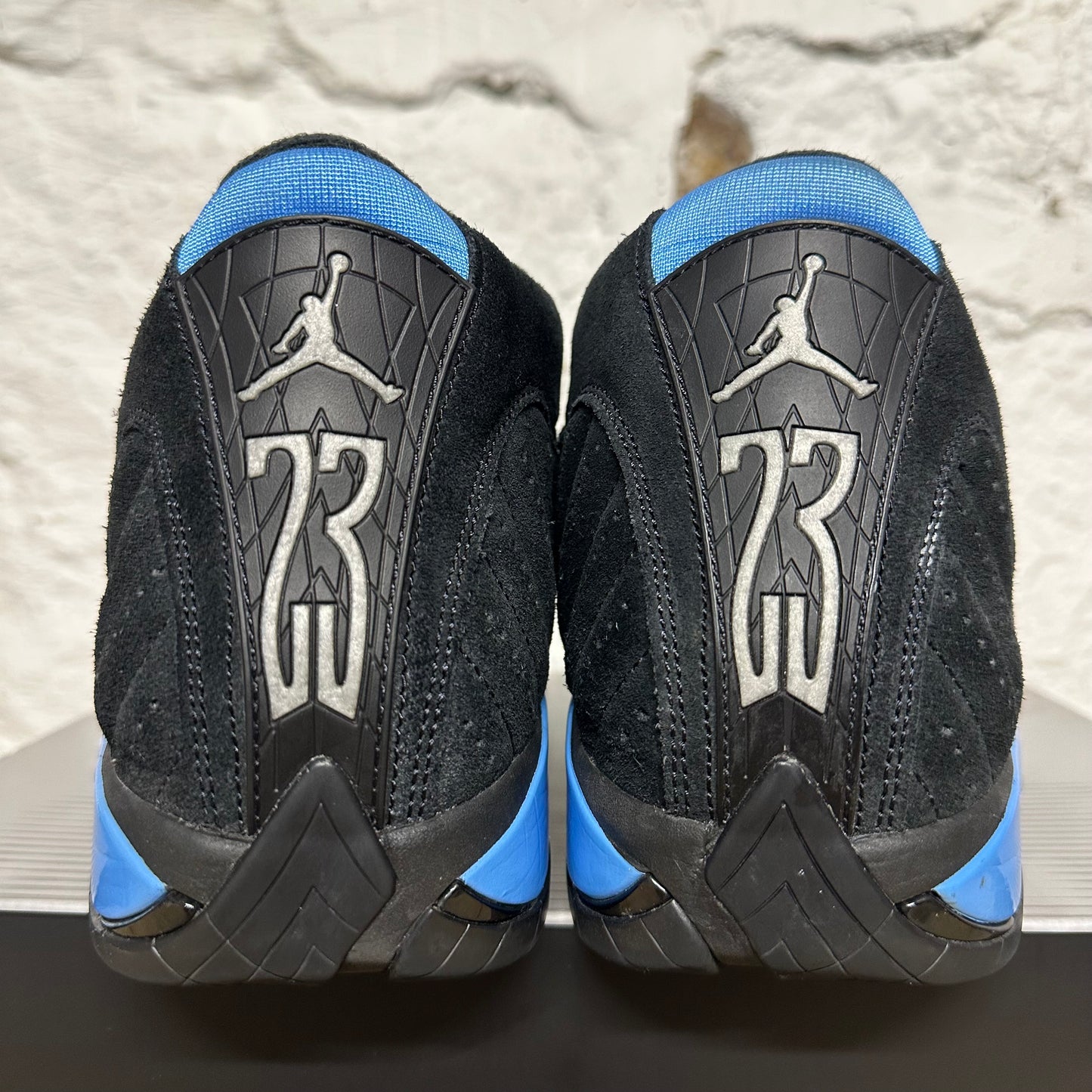 Air Jordan 14 Black University Blue Sz 10