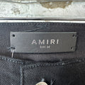 Amiri MX1 Brown Suede Black Denim Jeans Sz 34