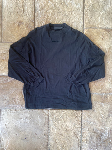 Essentials Jet Black L/S T-Shirt Sz S