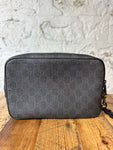 Gucci Black Monogram Wristlet/Pouch