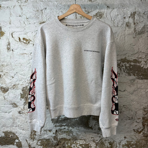Chrome Hearts Matty Boy Brain Crewneck Gray Sz M