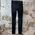 Amiri Knee Rip Faded Black Denim Jeans Sz 29