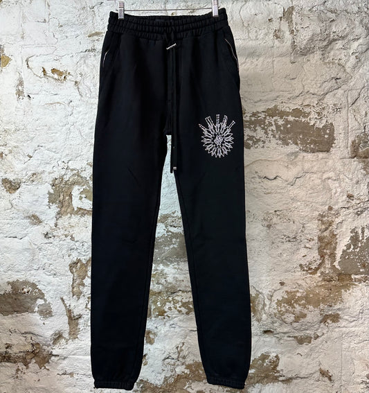 Amiri Crystal Logo Sweatpants Black Sz S