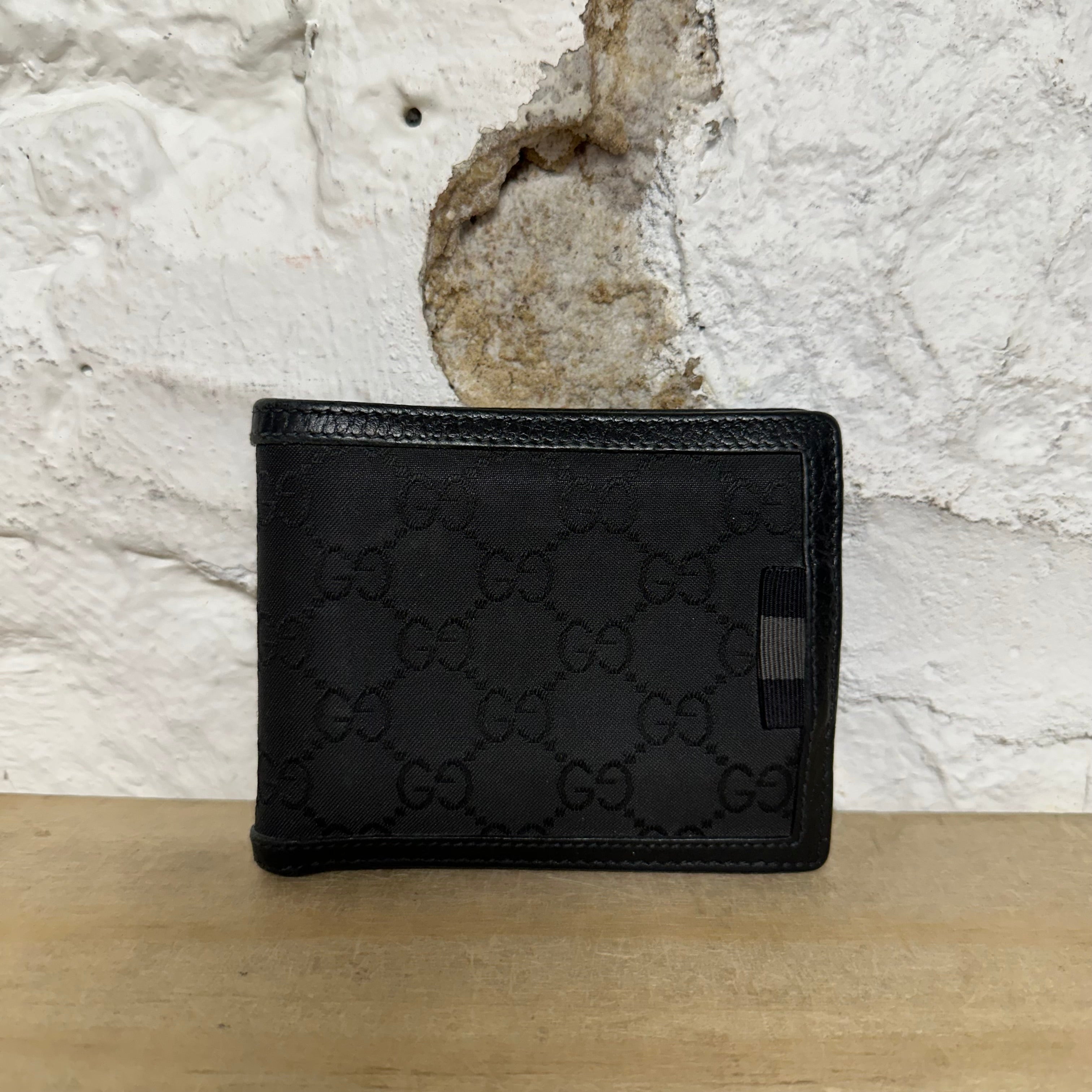 Gucci Black Monogram Bifold Wallet