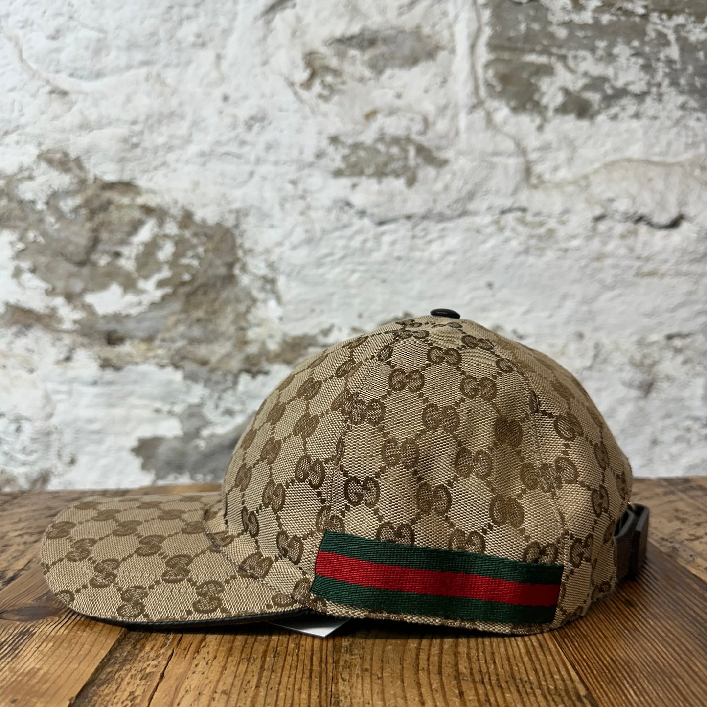 Gucci Tan Monogram Hat Sz XXL