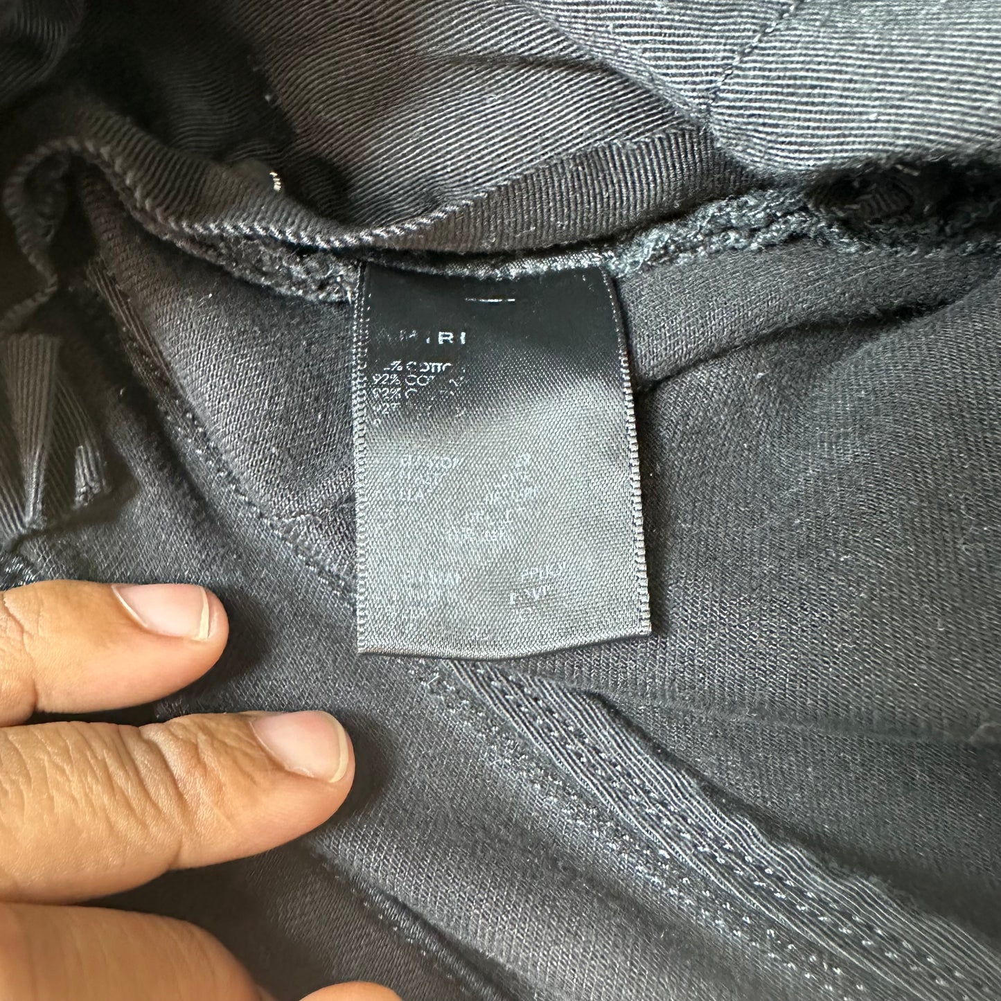 Amiri SIlver Bones Black Denim Jeans Sz 34