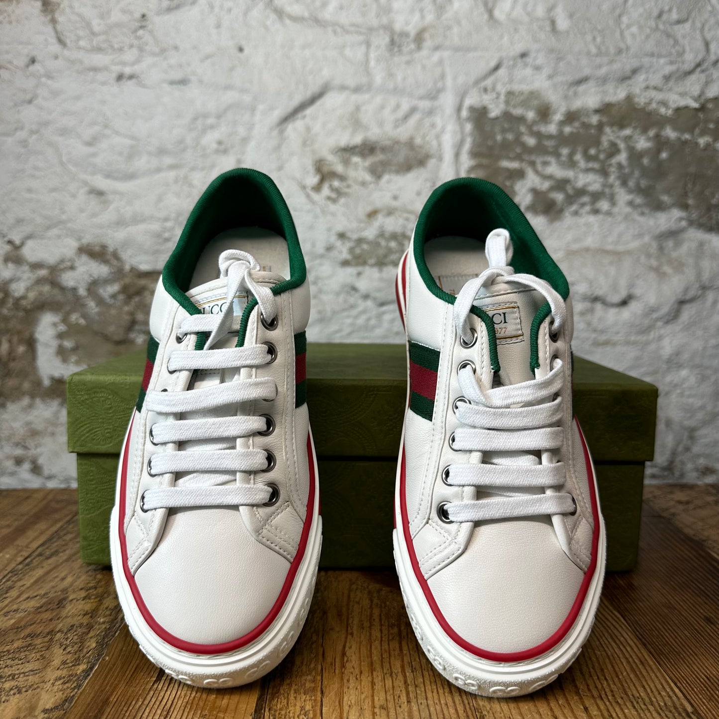 Gucci Tennis 1977 White Leather Sneaker Sz 4.5 (35.5)