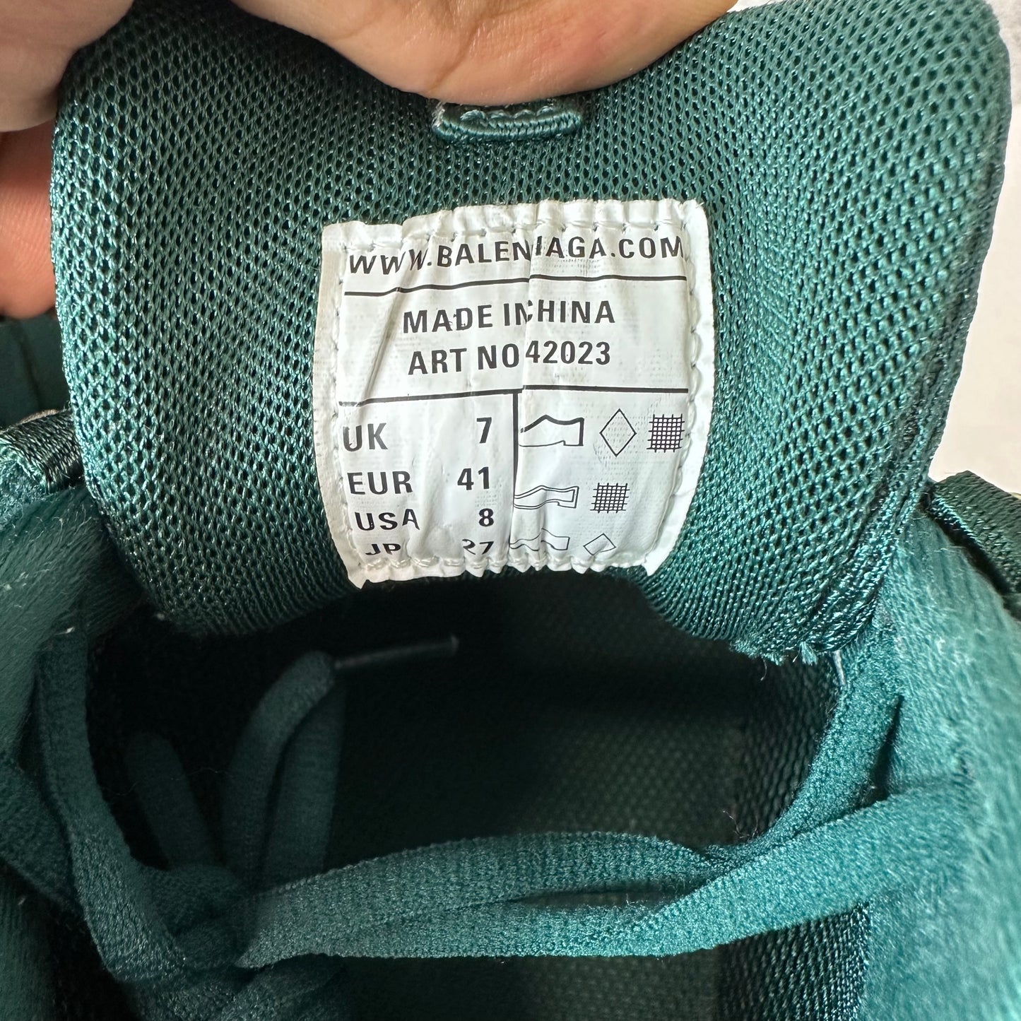 Balenciaga Track Runner Dark Green Sneaker Sz 8 (41)