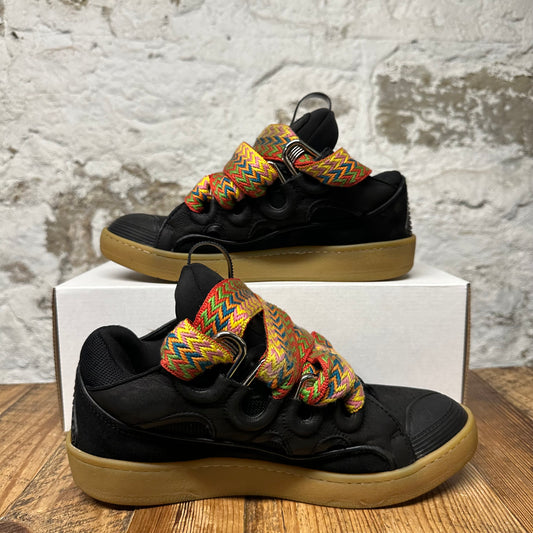 Lanvin Curb Multicolor Lace Black Sneaker Sz 8 (41)