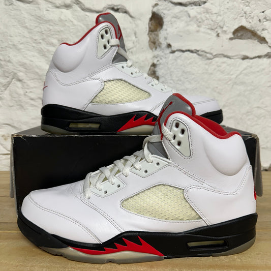 Air Jordan 5 Fire Red Silver Tongue (2020) Sz 10