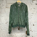 Vale Flag Green Zip-Up Hoodie Sz L