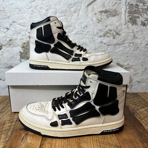 Amiri Black Skeleton White High Sneaker Sz 7 (40) No Box