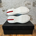 Prada Americas Cup Light Blue Patent Sneaker Sz 5 (37) DS