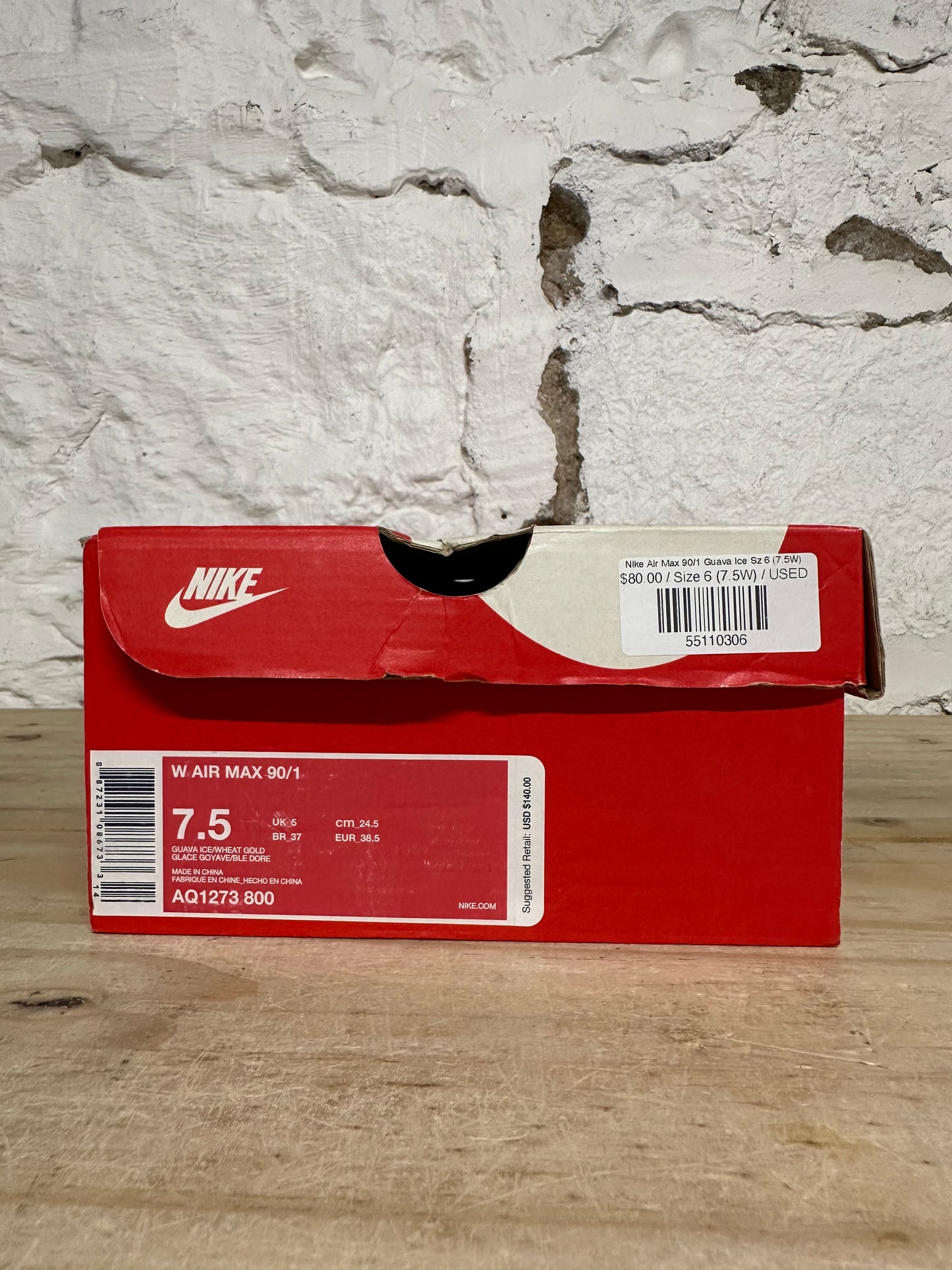 Nike Air Max 90/1 Guava Ice Sz 6 (7.5W)
