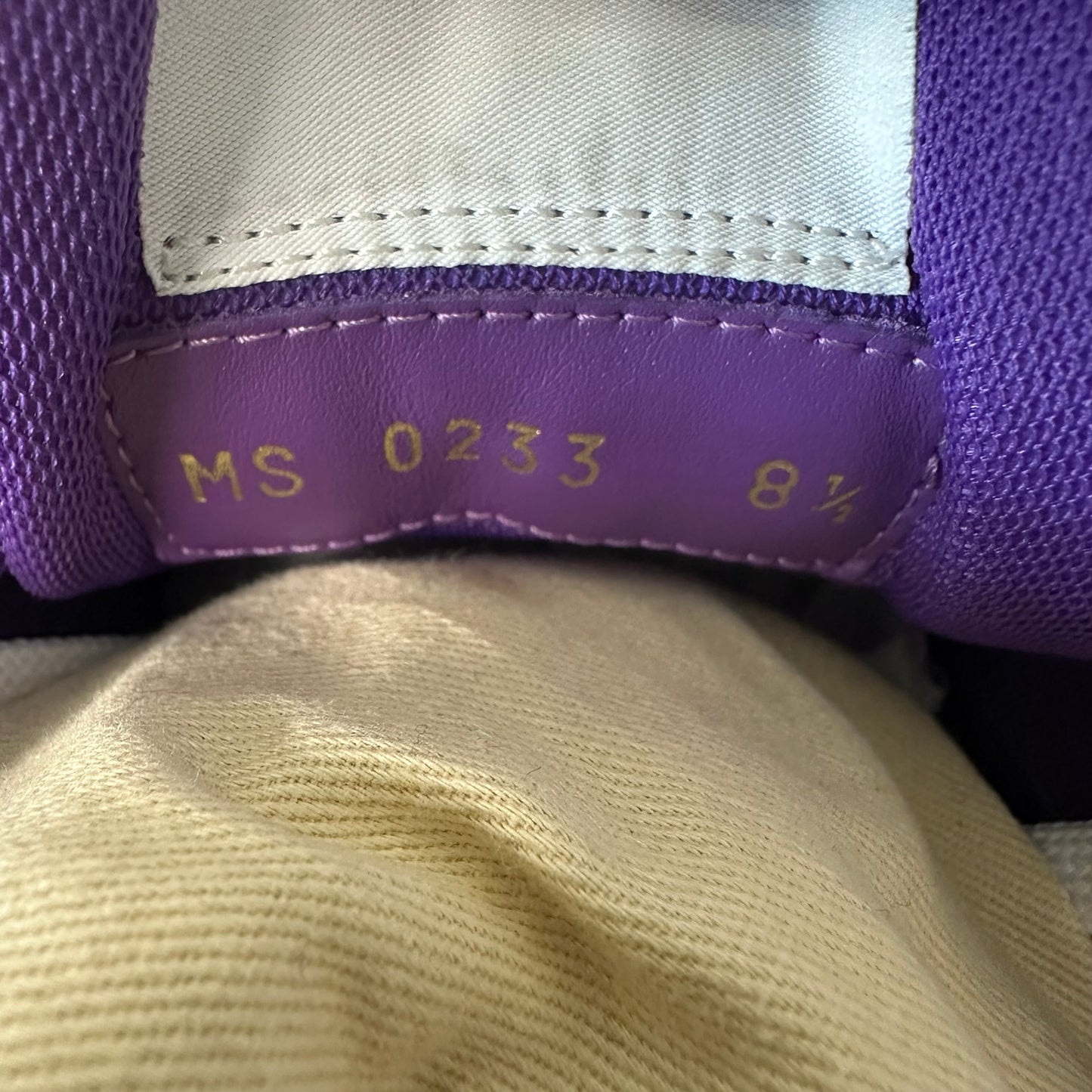 Louis Vuitton Purple White Strap Trainer Sneaker Sz 10 (8.5LV)